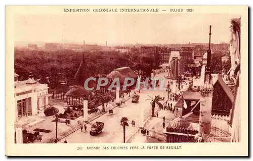 Cartes postales Exposition Coloniale Internationale Paris 1931 Avenue Des Colonines Vers La Porte De Reuilly