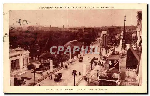 Cartes postales Exposition Coloniale Internationale Paris 1931 Avenue Des Colonines Vers La Porte De Reuilly