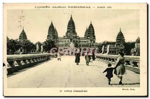 Ansichtskarte AK Exposition Coloniale Internationale Paris 1931 Temple D angror Vat