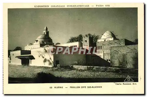 Cartes postales Exposition Coloniale Internationale Paris 1931 Algerie Pavillon Cote Sud Algerien