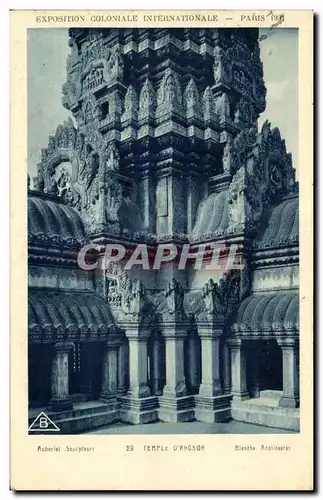 Cartes postales Exposition Coloniale Internationale Paris 1931 Temple D Angkor