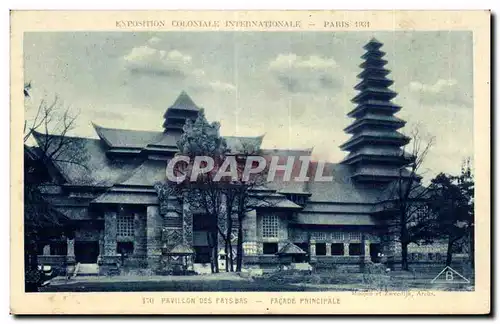 Cartes postales Exposition Coloniale Internationale Paris 1931 Pavillon Des Pay Bas Facade PriniCartes postalesle