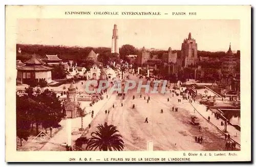 Cartes postales Exposition Coloniale Internationale Paris 1931 A O F Le Palais Vu De La Section De L Indochine