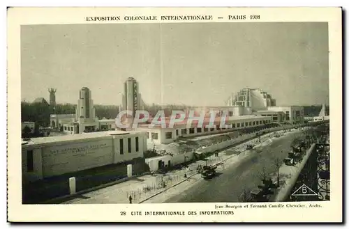 Cartes postales Exposition Coloniale Internationale Paris 1931 Cite Internationale Des Informations