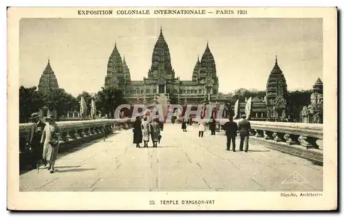 Cartes postales Exposition Coloniale Internationale Paris 1931 Temple D Angkor Vat