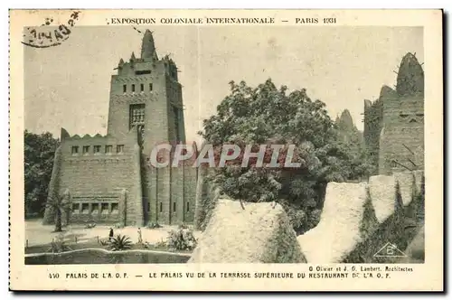 Cartes postales Exposition Coloniale Internationale Paris 1931 Le Palais Vu De La Terrasse Superieure Du Restaur