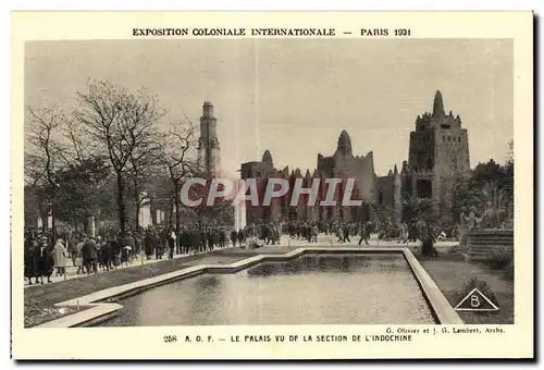 Ansichtskarte AK Exposition Coloniale Internationale Paris 1931 A O F Le Palais Vu De La Section De L Indochine