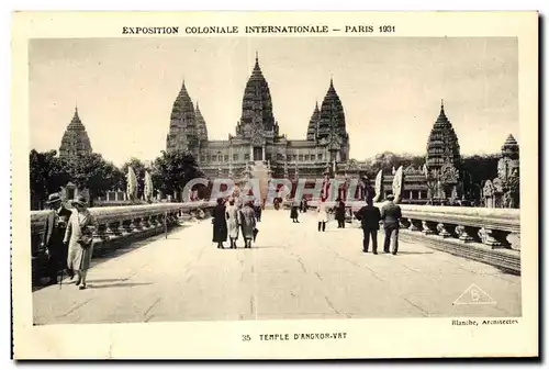 Cartes postales Exposition Coloniale Internationale Paris 1931 Temple D Angkor Vat