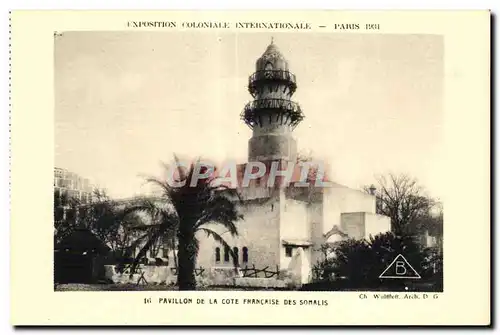 Ansichtskarte AK Exposition coloniale Internationale Paris 1931 Pavillon De La Cote Francaise Des Somalis