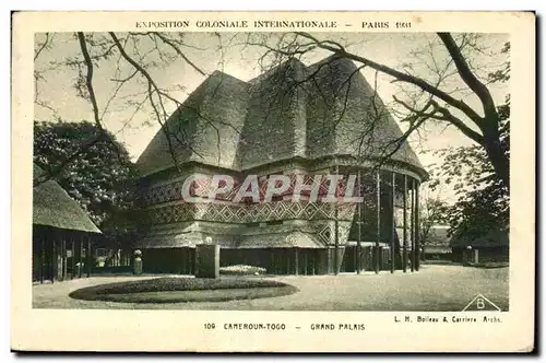 Ansichtskarte AK Exposition coloniale Internationale Paris 1931 Cameroun Togo Grand Palais