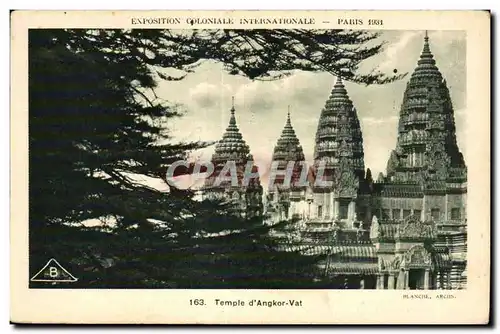 Cartes postales Exposition coloniale Internationale Paris 1931 Temple d Angkor Vat
