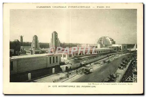 Cartes postales Exposition coloniale Internationale Paris 1931 Cite Internationale Des Informations