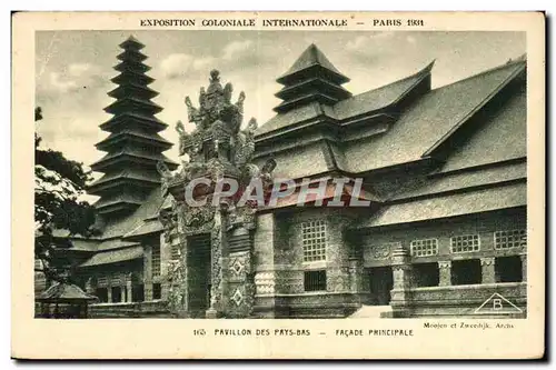 Ansichtskarte AK Exposition coloniale Internationale Paris 1931 Pavillon Des Pays Bas Facade Principale