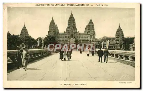 Cartes postales Exposition coloniale Internationale Paris 1931 Temple D Angkor Vat