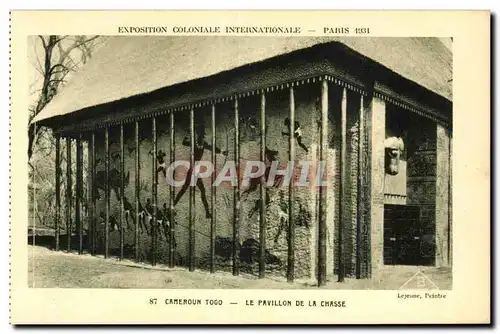Ansichtskarte AK Exposition coloniale Internationale Paris 1931 Cameroun Togo Le Pavillon De La Chasse