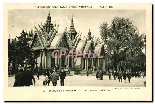 Ansichtskarte AK Exposition coloniale Internationale Paris 1931 Pavillon De L Indochine Pavillon Du Cambodge