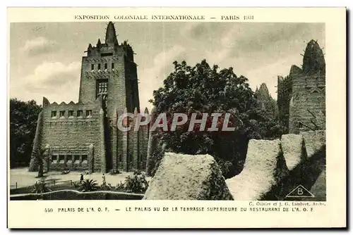 Ansichtskarte AK Exposition coloniale Internationale Paris 1931 Palais De Le Palais Vu De La Tenrasse Superieure