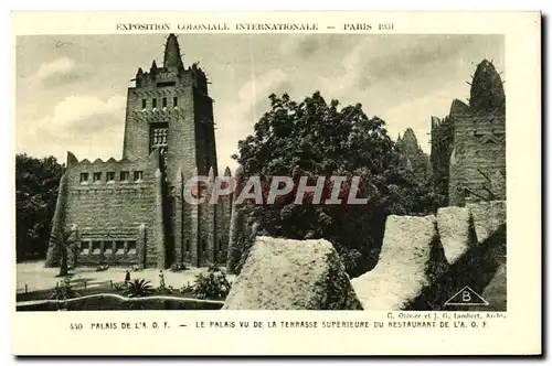 Cartes postales Exposition coloniale Internationale Paris 1931 Palais De Le Palais Vu De La Terrasse Superieure