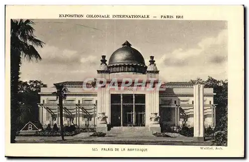 Cartes postales Exposition coloniale internationale Paris 1931 Palais De La Martinique