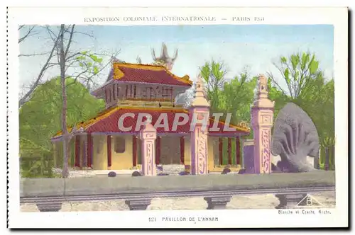 Cartes postales Exposition coloniale internationale Paris 1931 Pavillon De L Annar