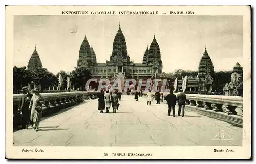 Ansichtskarte AK Exposition coloniale internationale Paris 1931 Temple D Angror Vat