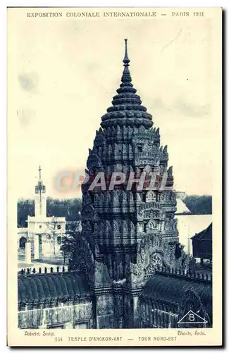 Cartes postales Exposition coloniale internationale Paris 1931 Temple D Anokor Vat Tour Nord Est