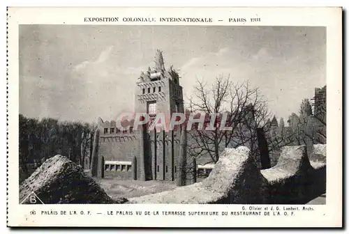 Cartes postales Exposition coloniale internationale Paris 1931 Palais De La Le Palais Vu De La Terrasse Superieu