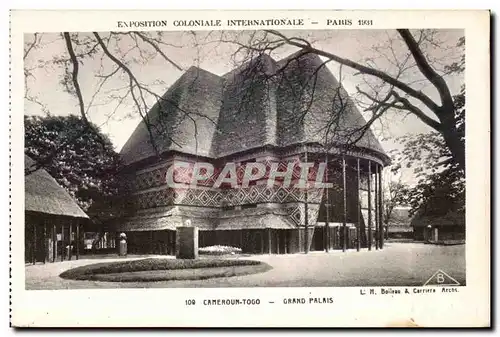 Ansichtskarte AK Exposition coloniale internationale Paris 1931 Cameroun Togo Grand Palais