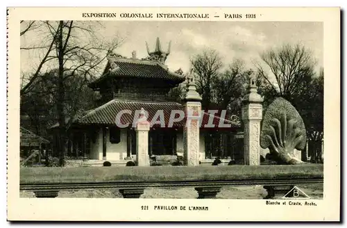 Cartes postales Exposition coloniale internationale Paris 1931 Pavillon De L Annan