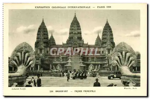 Cartes postales Exposition Coloniale Internationale Paris 1931 Angkor Vat Facade Principale