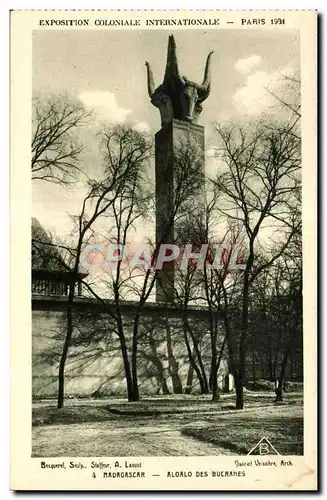 Cartes postales Exposition Coloniale Internationale Paris 1931 Madagascar Aloalo Des Bucranes