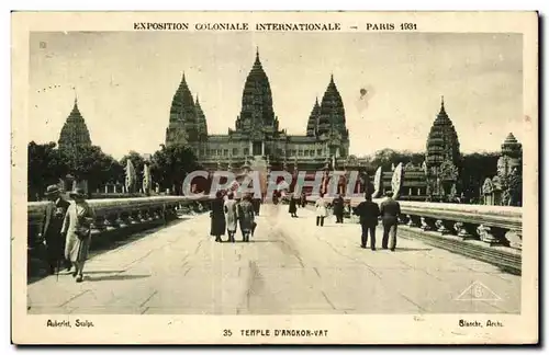 Cartes postales Exposition Coloniale Internationale Paris 1931 Temple D Angkor Vat