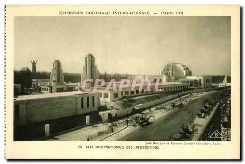 Cartes postales Exposition Coloniale Internationale Paris 1931 Cite Internationale Des Infopmations