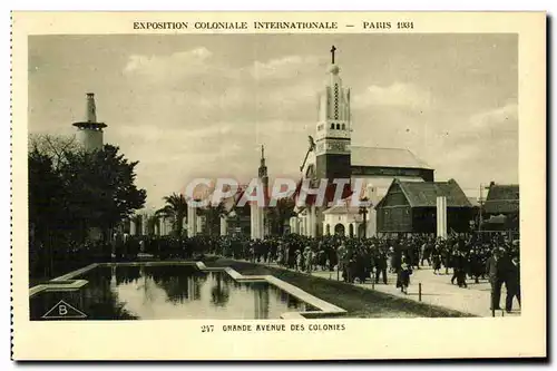 Cartes postales Exposition Coloniale Internationale Paris 1931 Grande Avenue Des Colonies