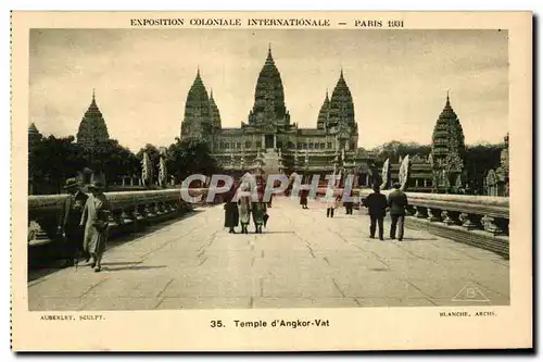 Cartes postales Exposition Coloniale Internationale Paris 1931 Temple d Angkor Vat