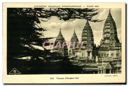 Cartes postales Exposition Coloniale Internationale Paris 1931 Temple d Angkor Vat