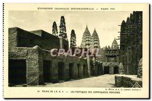 Cartes postales Exposition Coloniale Internationale Paris 1931 Palais De L AOF Les Portiques Des Connercants Ind