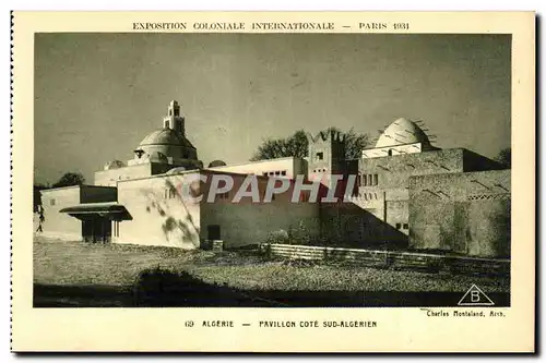 Cartes postales Exposition Coloniale Internationale Paris 1931 Algerie Pavillon Cote Sud Algerien