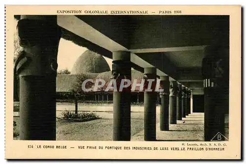 Cartes postales Exposition Coloniale Internationale Paris 1931 Le Congo Belge Vue Prise Du Portique Des Industri