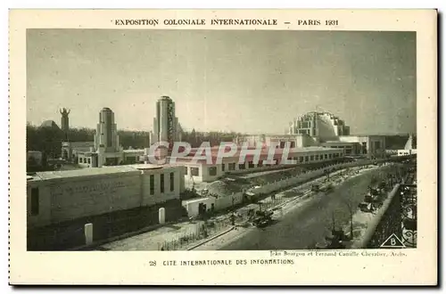 Cartes postales Exposition Coloniale Internationale Paris 1931 Cite Internationale Des Informations