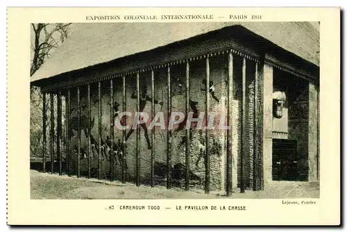 Ansichtskarte AK Exposition Coloniale Internationale Paris 1931 Cameroun Tooo Le Pavillon De La Chasse