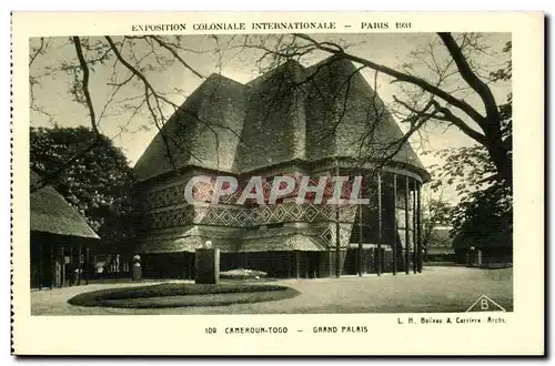 Cartes postales Exposition Coloniale Internationale Paris 1931 Cameroum Tooo Grand Palais