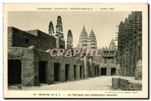 Cartes postales Exposition Coloniale Internationale Paris 1931 Palais De La Les Portiques Des Commercants Indioe