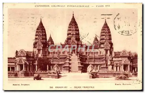 Ansichtskarte AK Exposition Coloniale Internationale Paris 1931 Angkor Vat Facade Principale