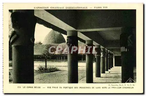 Cartes postales Exposition Coloniale Internationale Paris 1931 Le Congo Beloe Vue Prise Du Portique Des Industri