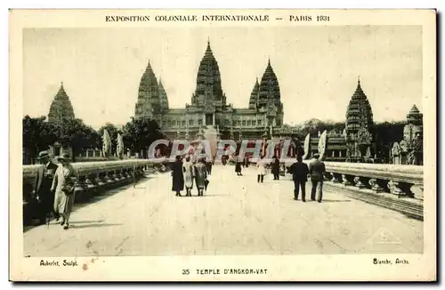 Cartes postales Exposition coloniale internationale Paris 1931 Temple D Angkor Vat