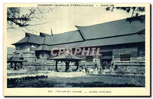 Cartes postales Exposition coloniale internationale Paris 1931 Pavillon Des Pays Bas Entree Principale