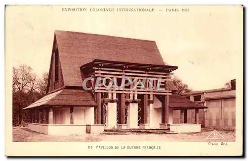 Cartes postales Exposition coloniale internationale Paris 1931 Pavillon De La Guyane Francaise