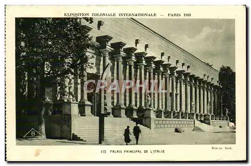 Cartes postales Exposition coloniale internationale Paris 1931 Palais Principal De L Italie