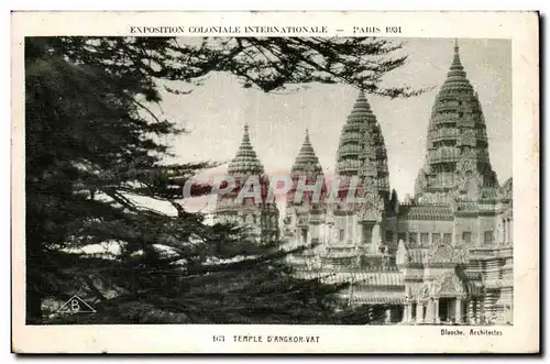 Cartes postales Exposition coloniale internationale Paris 1931 Temple D Angkor Vat